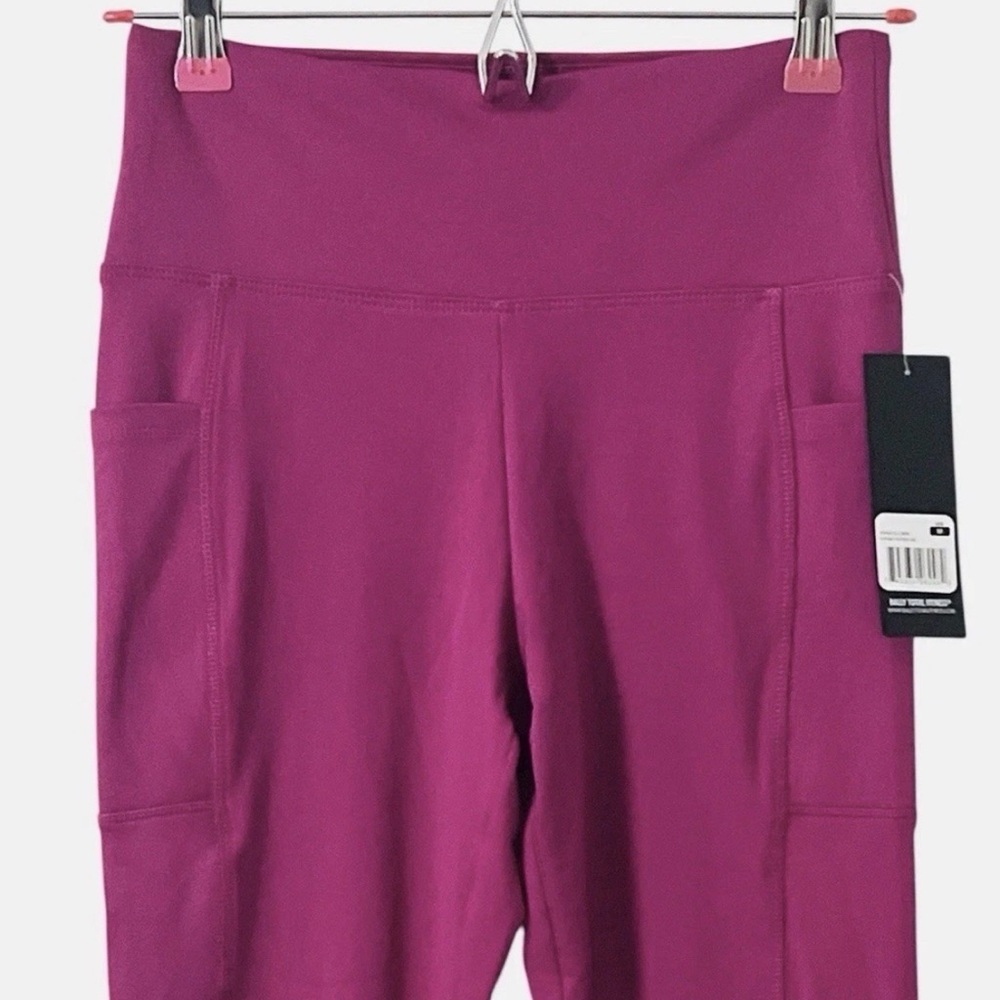 Bally Total Leggings High Rise Pocket Jogging Yoga Fitness Fuchsia Size S - Picture 7 of 11